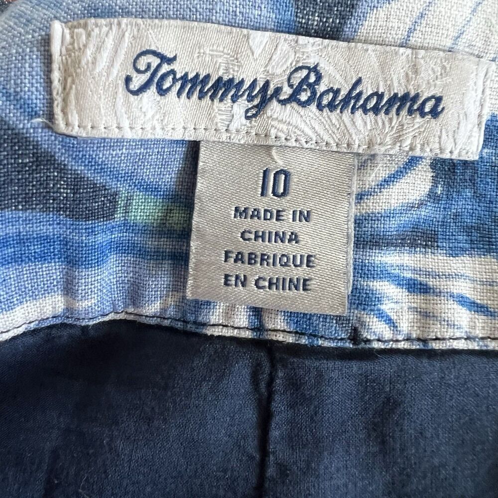 Tommy Bahama Floral Linen Mini Skirt Womens Sz. 10 Tropical Beach Hawaiian Aloha - Picture 4 of 8